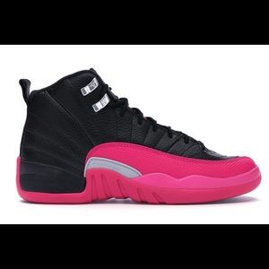 Unused black and pink Jordan 12s